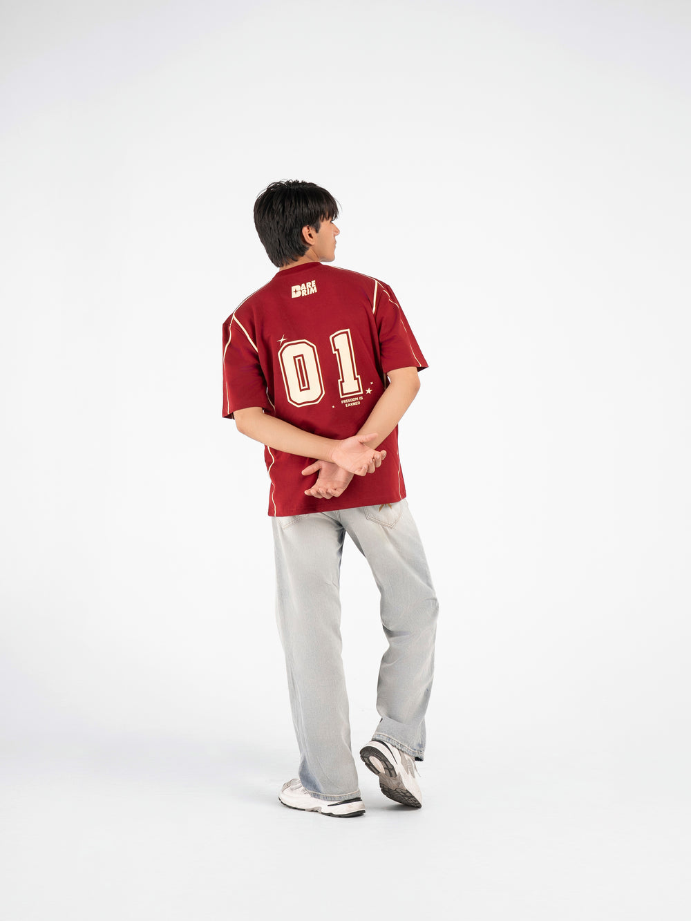 Mahroon Jersey Oversized T-Shirt