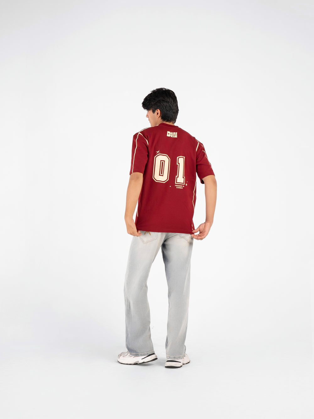 Mahroon Jersey Oversized T-Shirt