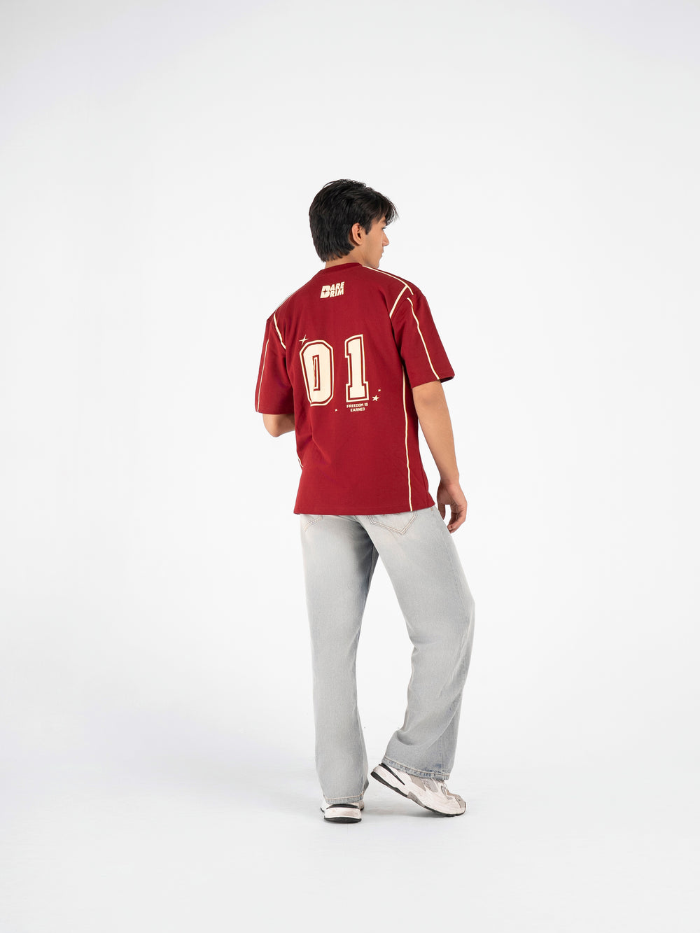 Mahroon Jersey Oversized T-Shirt