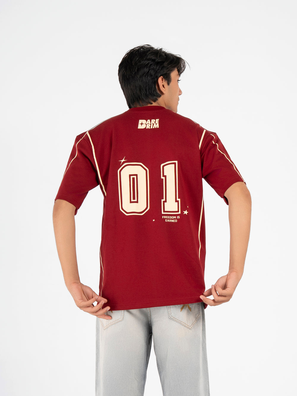 Mahroon Jersey Oversized T-Shirt