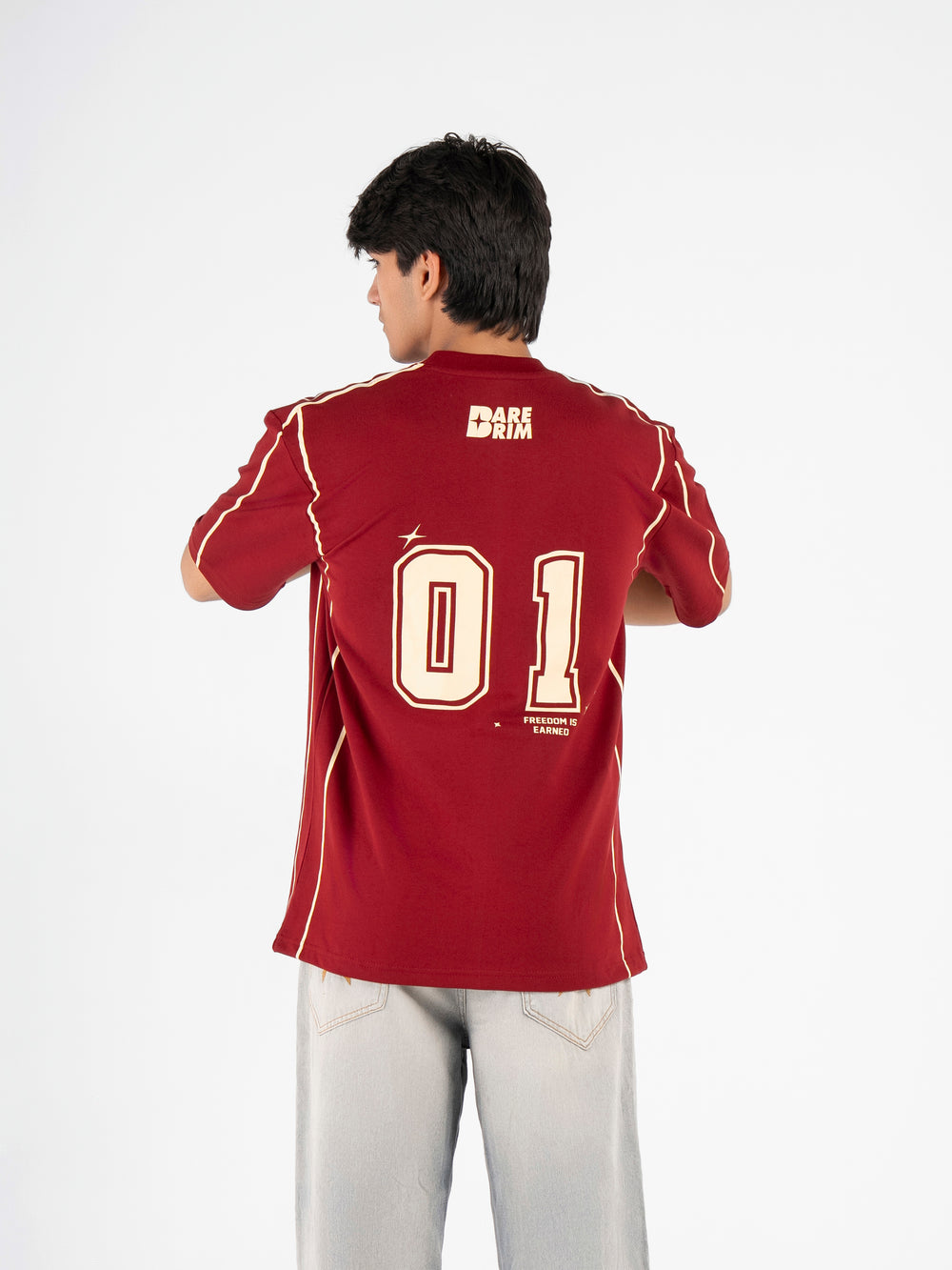 Mahroon Jersey Oversized T-Shirt