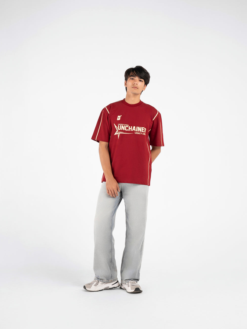 Mahroon Jersey Oversized T-Shirt