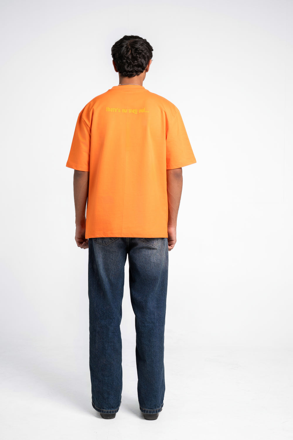 Minimal Fade Oversized Orange Tee