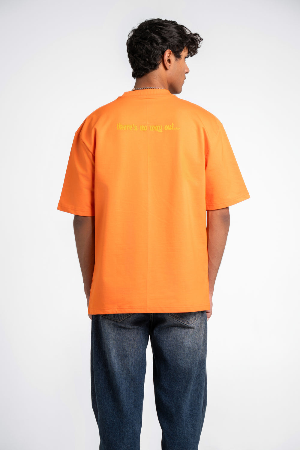Minimal Fade Oversized Orange Tee