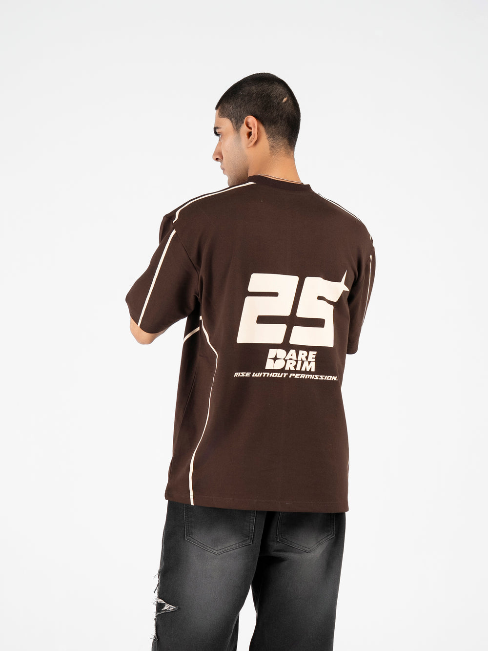 Brown Jersey Oversized T-Shirt