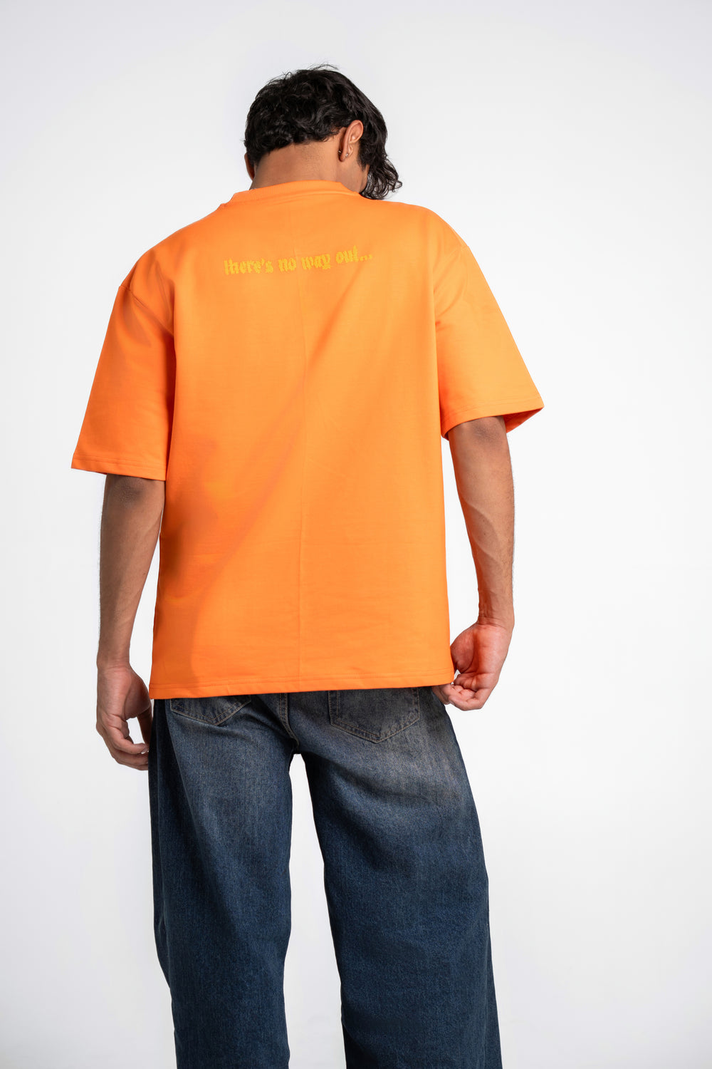 Minimal Fade Oversized Orange Tee