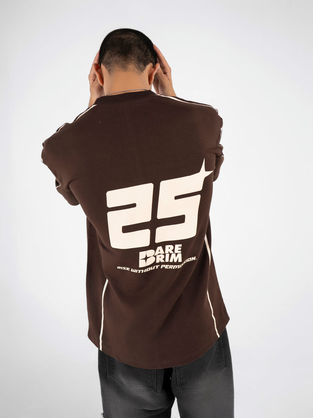 Brown Jersey Oversized T-Shirt