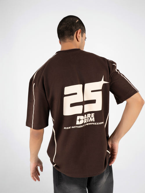 Brown Jersey Oversized T-Shirt