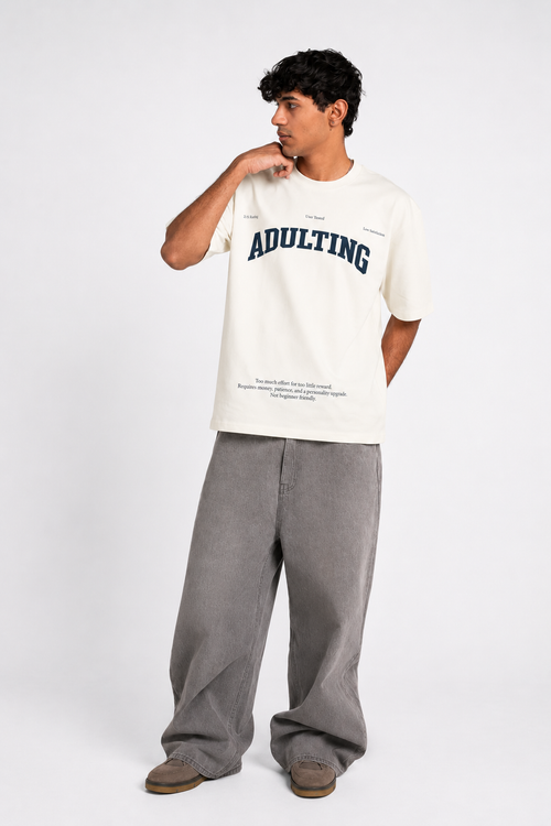 B&W Adulting Reality Oversized Tee
