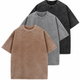 Heavyweigh Acid Washed 240 GSM Oversized T-shirt Pack of 3 Black, Sand & Grey 240 GSM